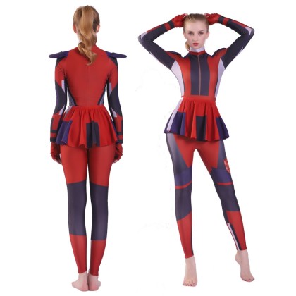 Descendants 3 Evie Printed Jumpsuit Halloween Cosplay Costume For Adult & Kids