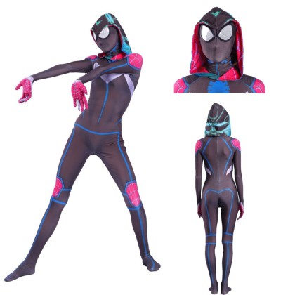 Superhero Female Anime Gwen Cosplay Jumpsuit Halloween Parent-child Costumes