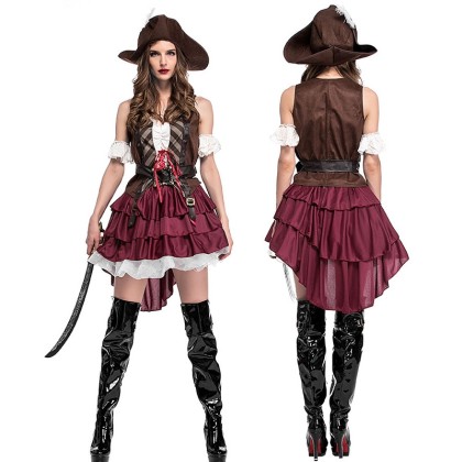Female Somali Pirates Dress Halloween Cosplay Costume