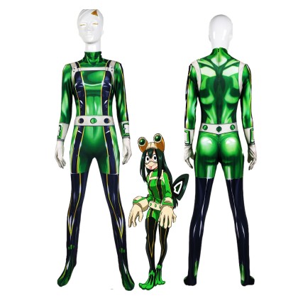 My Hero Academia Froppy Tsuyu Asui Printed Jumpsuit Halloween Party Costume
