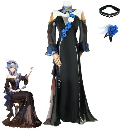 Genshin Impact Eula Concert Dress Cosplay Costume 