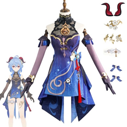 Genshin Impact Ganyu Xuan Yu Yao Fang Cosplay Costume 