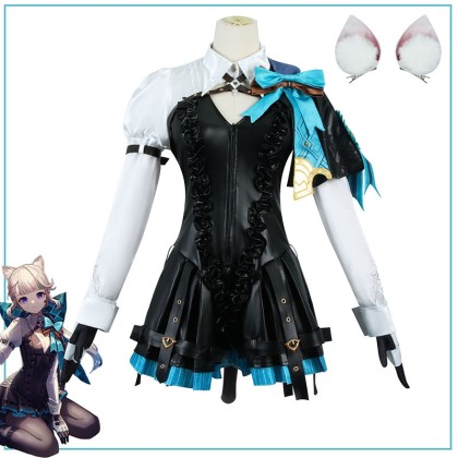 Genshin Impact Lynette Cosplay Costume 