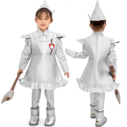  Girl's Tin Man The Wizard of Oz Halloween Costume