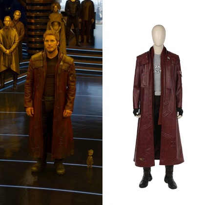 Guardians Of The Galaxy 2 Star Lord Cosplay Costume Trench Coat Version