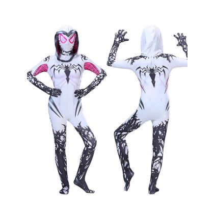 Anti Venom Gwen Spider Cosplay Jumpsuit Halloween Parent-child Costume