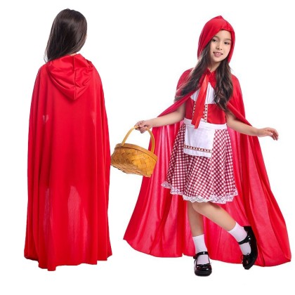 Happy Little Red Riding Hood Halloween Cosplay Costume For Kids