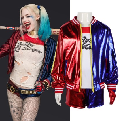 Suicide Squad Harley Quinn Cosplay Suit Halloween Parent-child Cos Costume