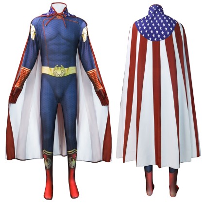 Halloween Family Matching Costume The Boys Homelander Printed Jumpsuit with Cloak