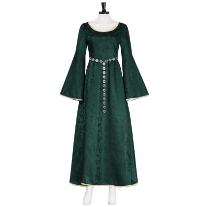 Green Dress With Waist Chain