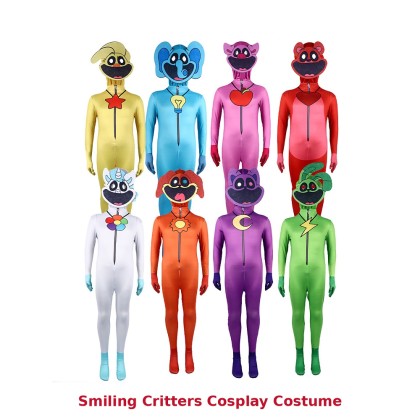 Poppy Playtime Smiling Critters Jumpsuit Halloween Group Cosplay Costume For Kids & Adult