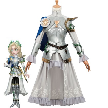Identity V Psychologist Silver Knight Cosplay Costume