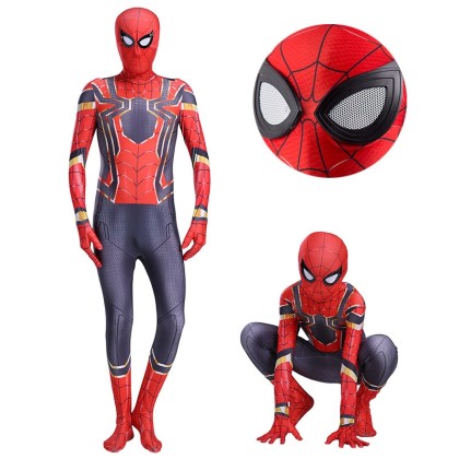 Amazing Spider-Man Iron Spider Onesie Halloween Parent-Child Cosplay Costume