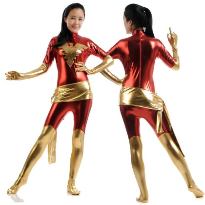 Jean Grey-Phoenix Cosplay Jumpsuit Halloween Adult Female Costume