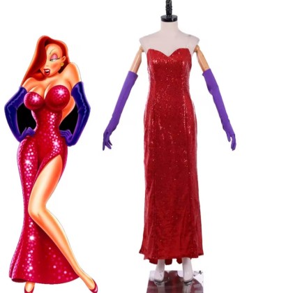 Who Framed Roger Rabbit Jessica Rabbit Cosplay Costume