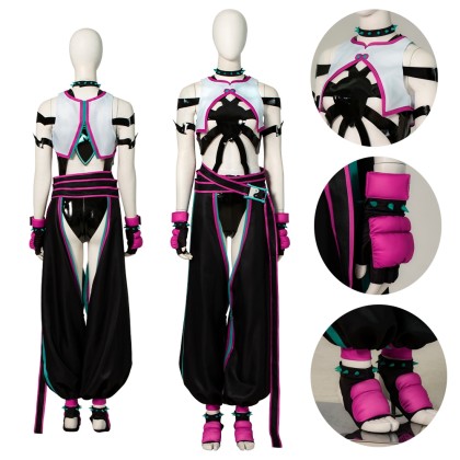 Street Fighter 6 Juri Han Cosplay Costume Hollowed-Out Version