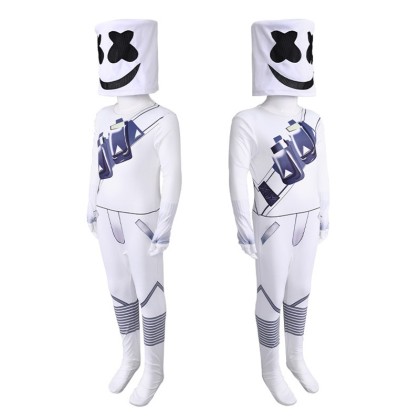 Kids Marshmello Cosplay Costume For Halloween