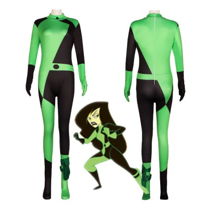 Kim Possible Shego Onesie Jumpsuit Halloween Parent-child Cosplay Costume