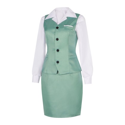 Spy x Family Yor Forger City Hall Green Uniform Cosplay Costume