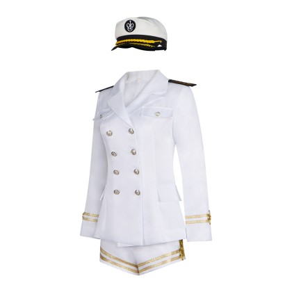 IVE Jang Wonyoung White Sailor Stage Outfit Costume