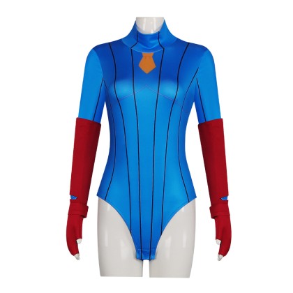 Street Fighter Movie Cammy Blue Leotard Cosplay Costume