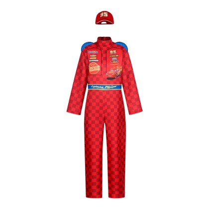 Kids Cars Lightning McQueen Racing Jumpsuit Costume