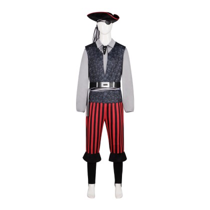Men's Caribbean Pirate Captain Cosplay Costume