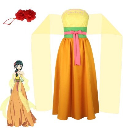 The Apothecary Diaries Maomao's Orange Moonlit Dance Cosplay Costume