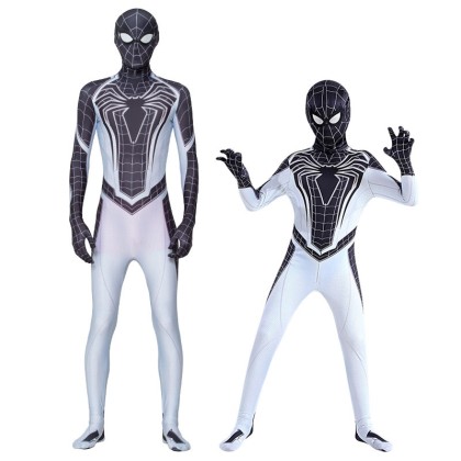 Marvel's Spiderman Negative Suit Parent-child Onesie Costume For Halloween  