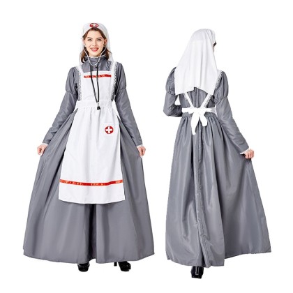 Mediaeval Medical Uniform Halloween Nurse Cosplay Costume