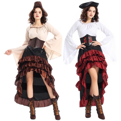 Halloween Costume Medieval Ocean Captain Navigator Cosplay Costume