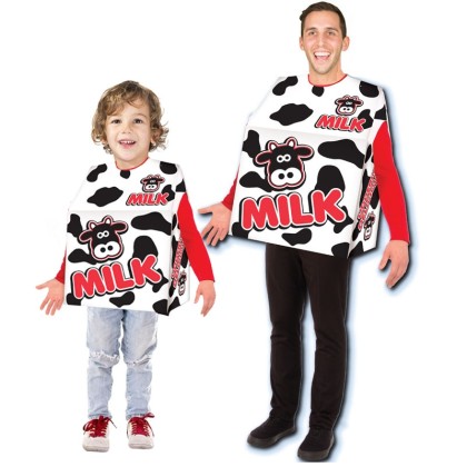 Halloween Parent-child Funny Food Cosplay Costume Milk Box Fun Costume