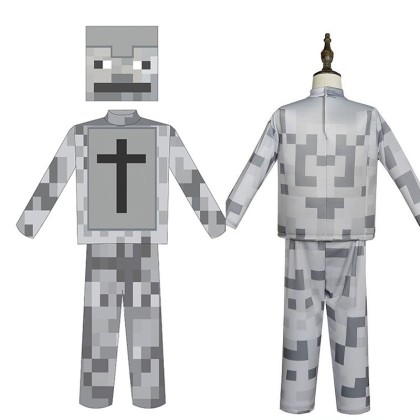 Halloween Minecraft Skeleton Children's Cosplay Costume 