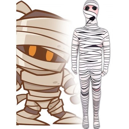 Halloween Creepy Party Costume Printed Mummy Costume For Adult & Kids