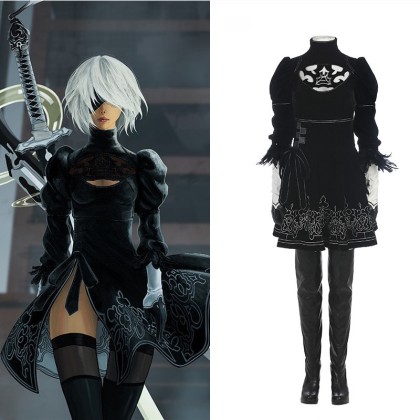 NieR: Automata 2B Cosplay Costumes - Deluxe Version