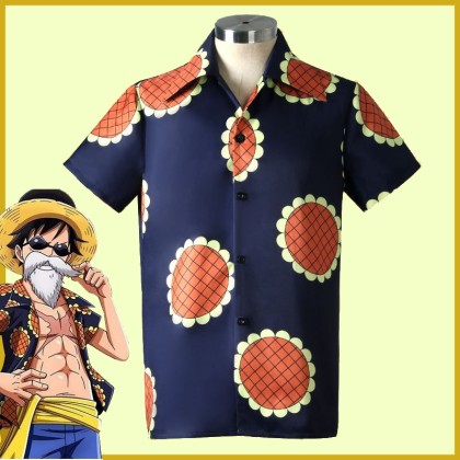 One Piece Monkey D. Luffy Sunflower Short Sleeve Cosplay Costume