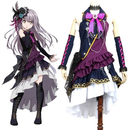 BanG Dream! Roselia Minato Yukina Black Shout Cosplay Costume