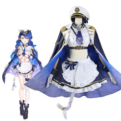 Virtual Youtube Vtuber Amamiya Kokoro Military Uniform Cosplay Costume