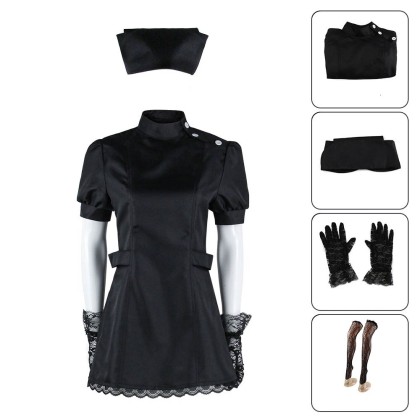 My Dress-Up Darling Kitagawa Marin Black Nurse Uniform Cosplay Costume 