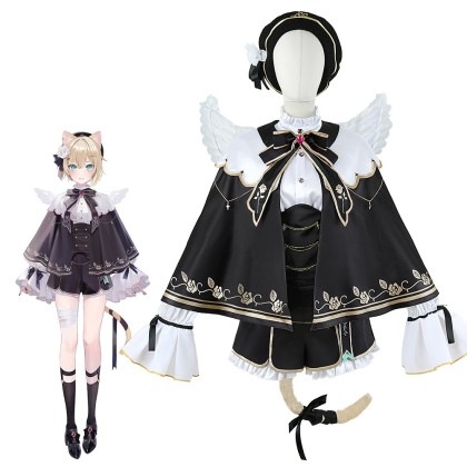 Youtube Vtuber Kurumi Noah Black Cosplay Costume