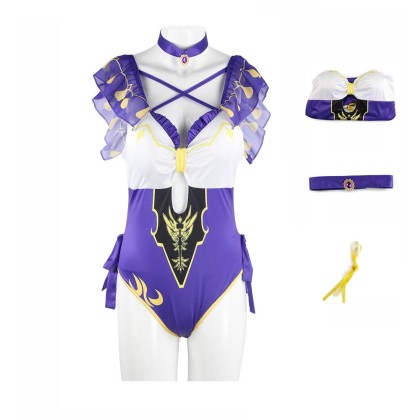 Genshin Impact Lisa Bikini Swimsuit Cosplay Costume