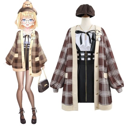 Hololive Vtuber Youtuber Amelia Watson Cosplay Costume