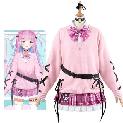 Hololive Vtuber Minato Aqua Daily Sweater Cosplay Costume
