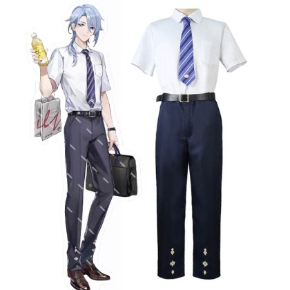 Genshin Impact Kamisato Ayato Cosplay Costume School Uniform 