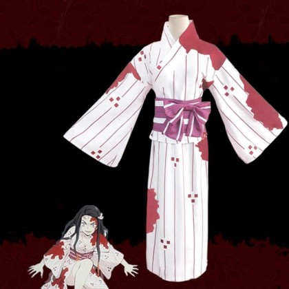 Demon Slayer Kamado Nezuko Blood Halloween Kimono Cosplay Costume