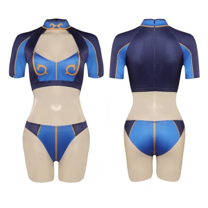 Street Fighter V Chun Li Swimsuit Cosplay Costume