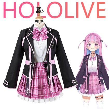 Hololive VTuber Minato Aqua JK Uniform Cosplay Costume 