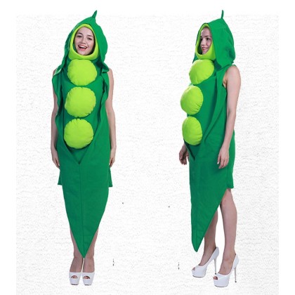 Halloween Fun Vegetable  Adult Food Pea Onesie Costume  