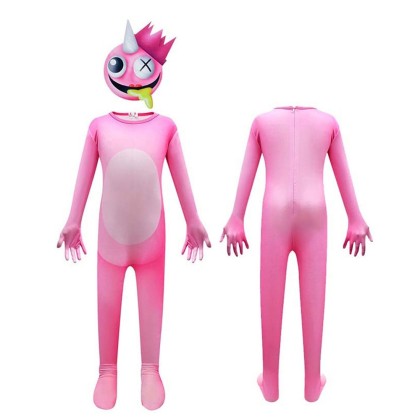 Pink Friends Roblox Rainbow Friends Onesie For Kids Halloween Costumes