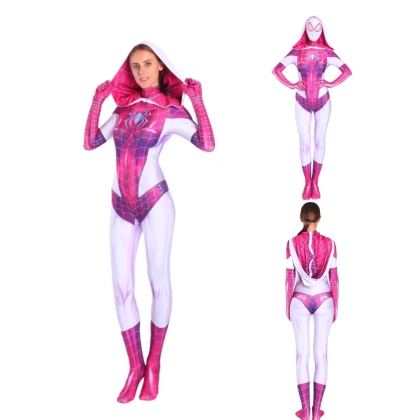 Marvel Ghost-Spider Pink Spider-Gwen Suit Halloween Parent-child Cosplay Costumes